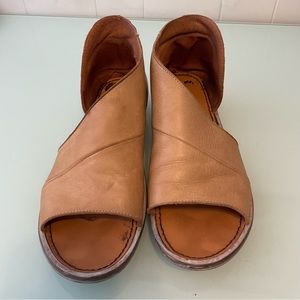 Free People Tan Leather Sandals